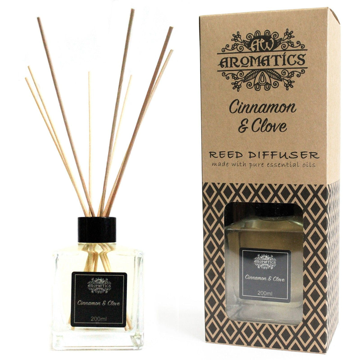 200ml cinnamon and clove essential oil reed diffuser | Rooted Flame