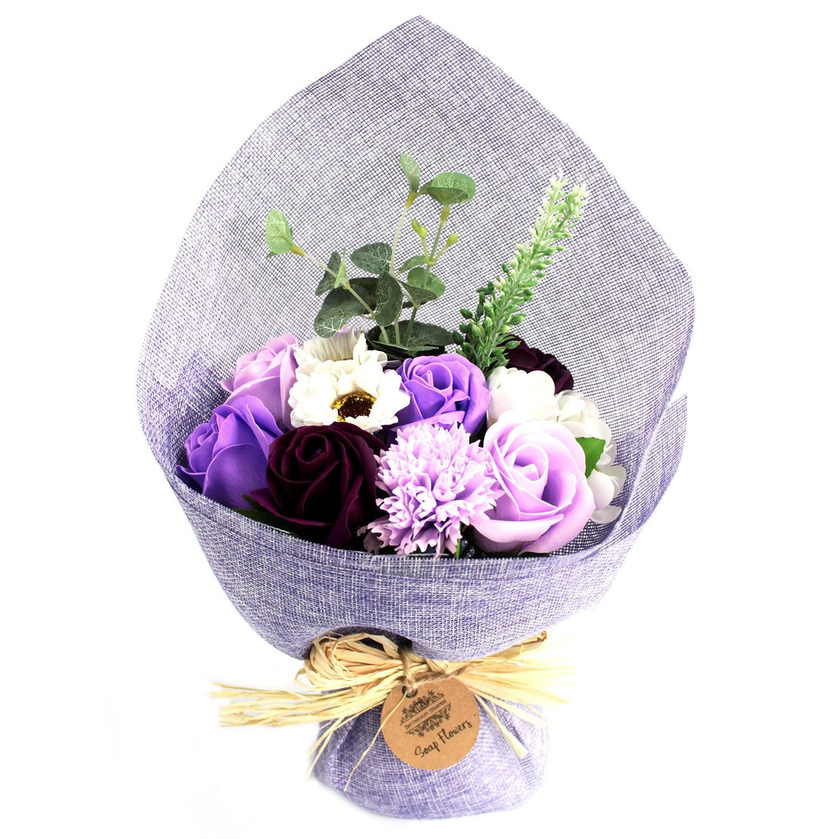 Standing soap flower bouquet purple | Rooted Flame
