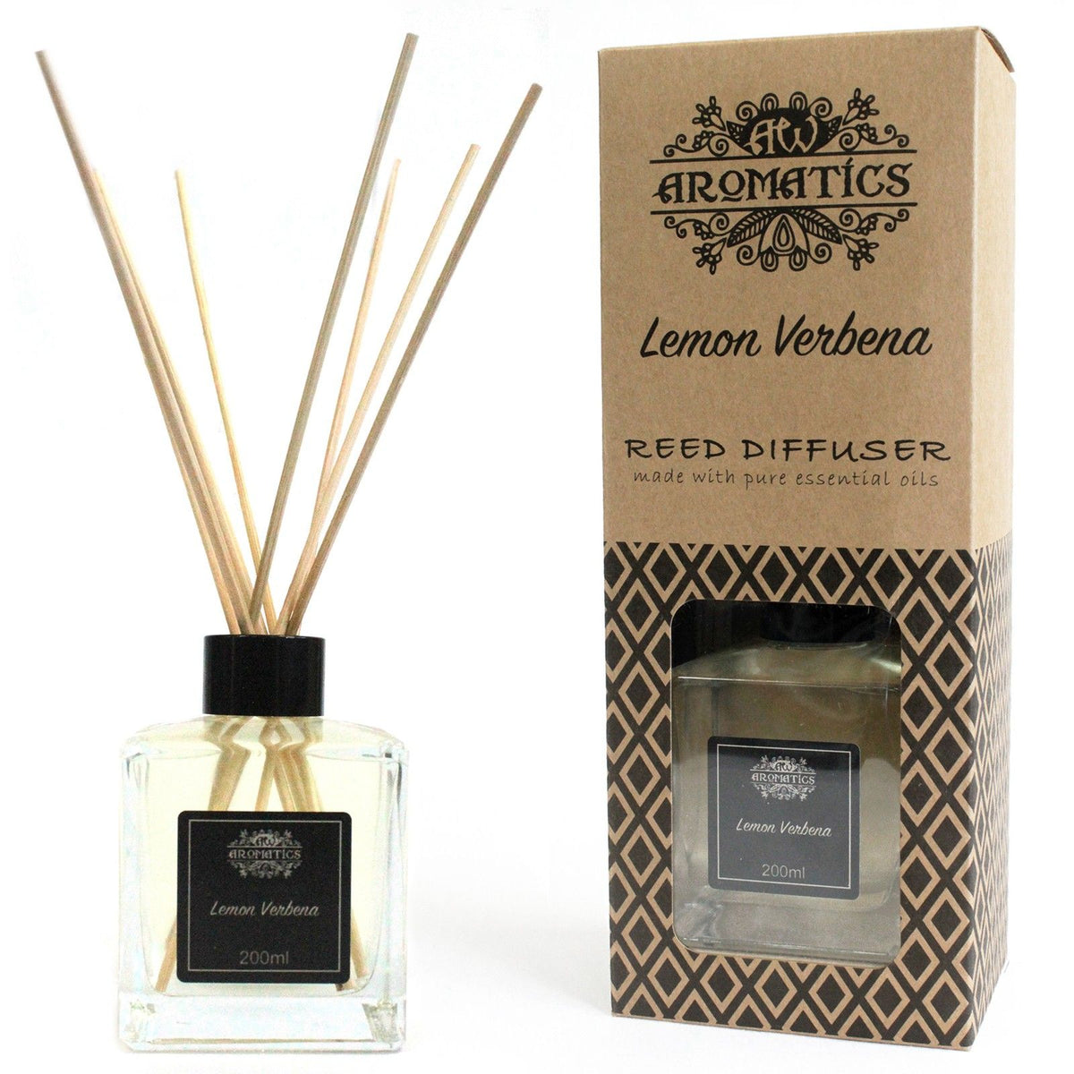 200ml lemon verbena essential oil reed diffuser | Rooted Flame