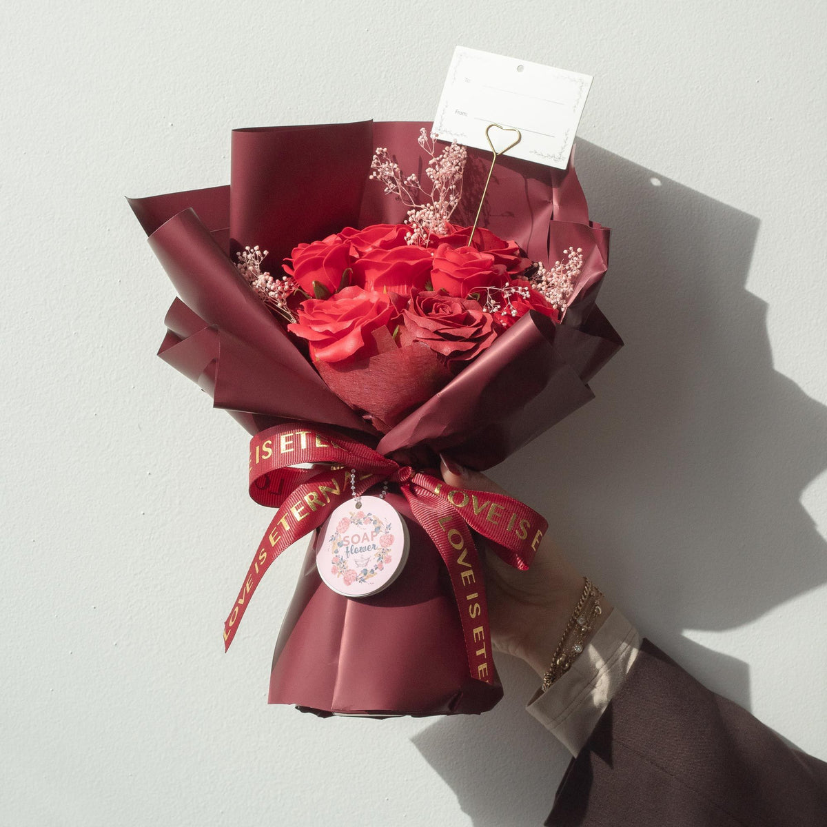 Large Red Roses Bouquet - Love is Eternal - Gift Card