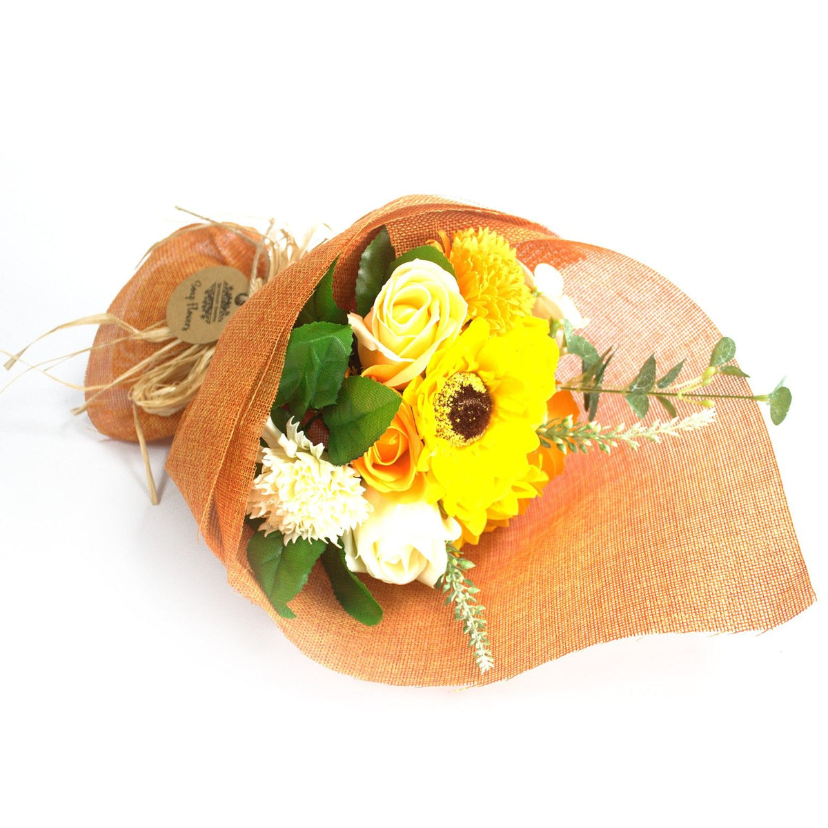 Standing soap flower bouquet orange | Rooted Flame