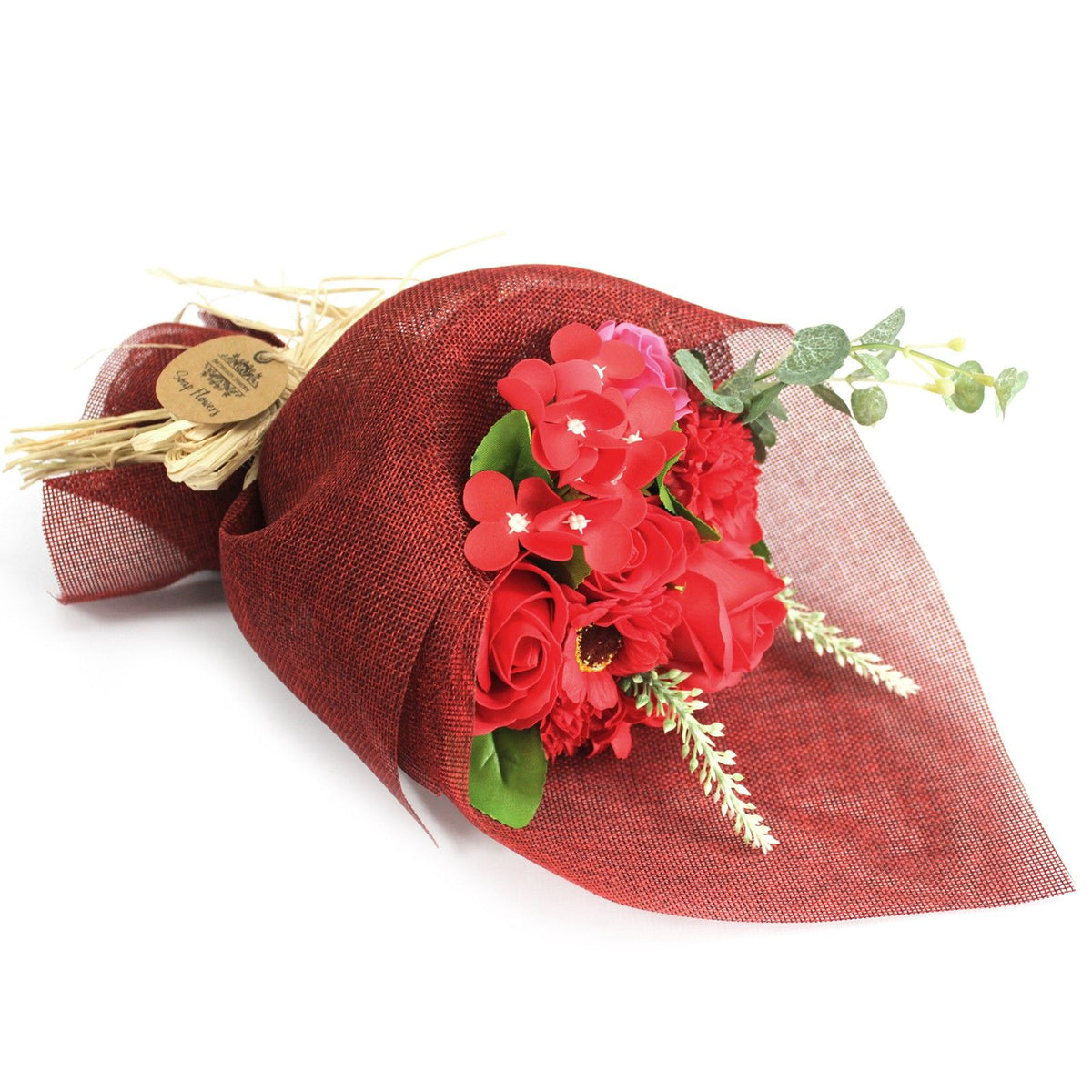 Standing soap flower bouquet red | Rooted Flame
