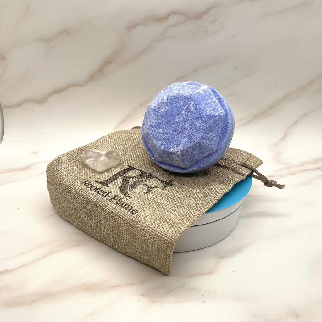 Gemstone Bath Bomb | Raspberry & Pomegranate | Real Crystal Inside