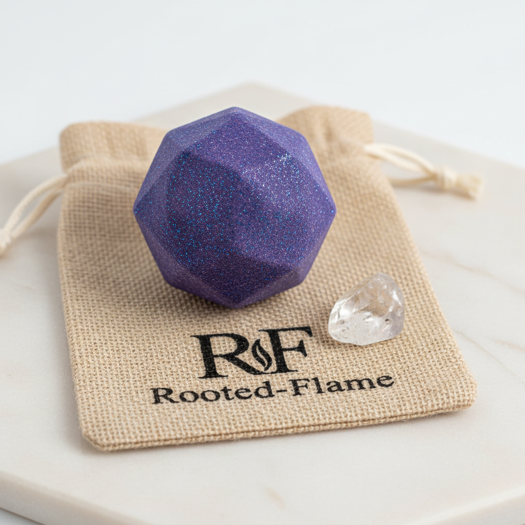 Gemstone Bath Bomb | Raspberry & Pomegranate | Real Crystal Inside
