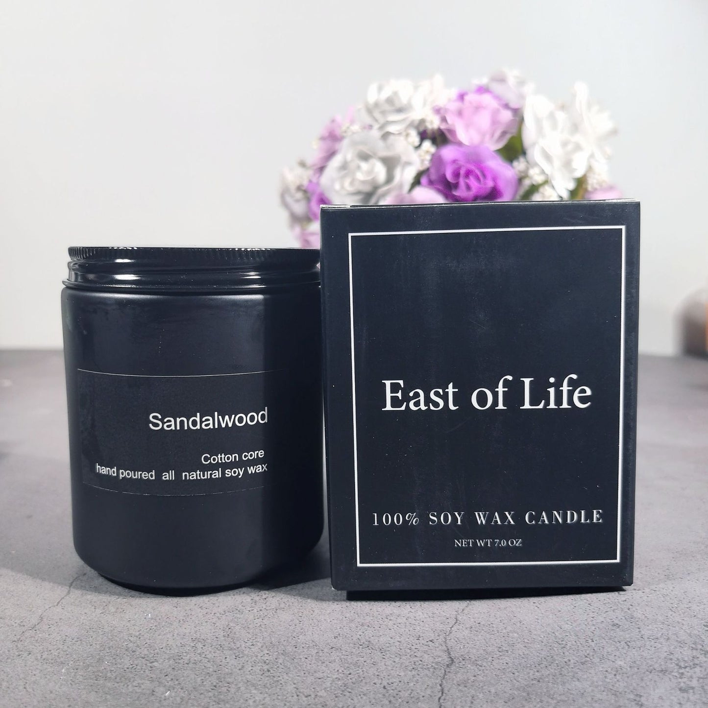 Handmade Smokeless Soy Wax Frosted Candle