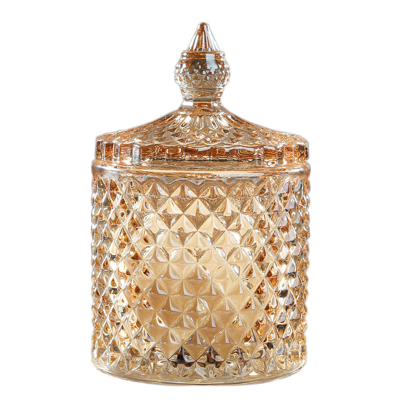 European Style Storage Jar Colorful Glass Candy Jar