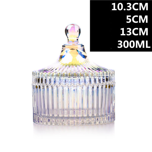 European Style Storage Jar Colorful Glass Candy Jar