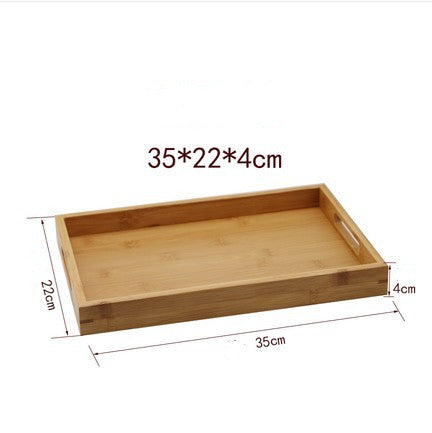 Rectangular Double Ear Bamboo Tea Set Tray Restaurant Tray