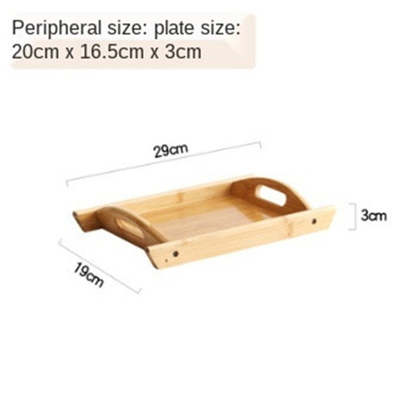 Rectangular Bamboo Tray Dim Sum Snack Bread Wooden Tray Tea Tray
