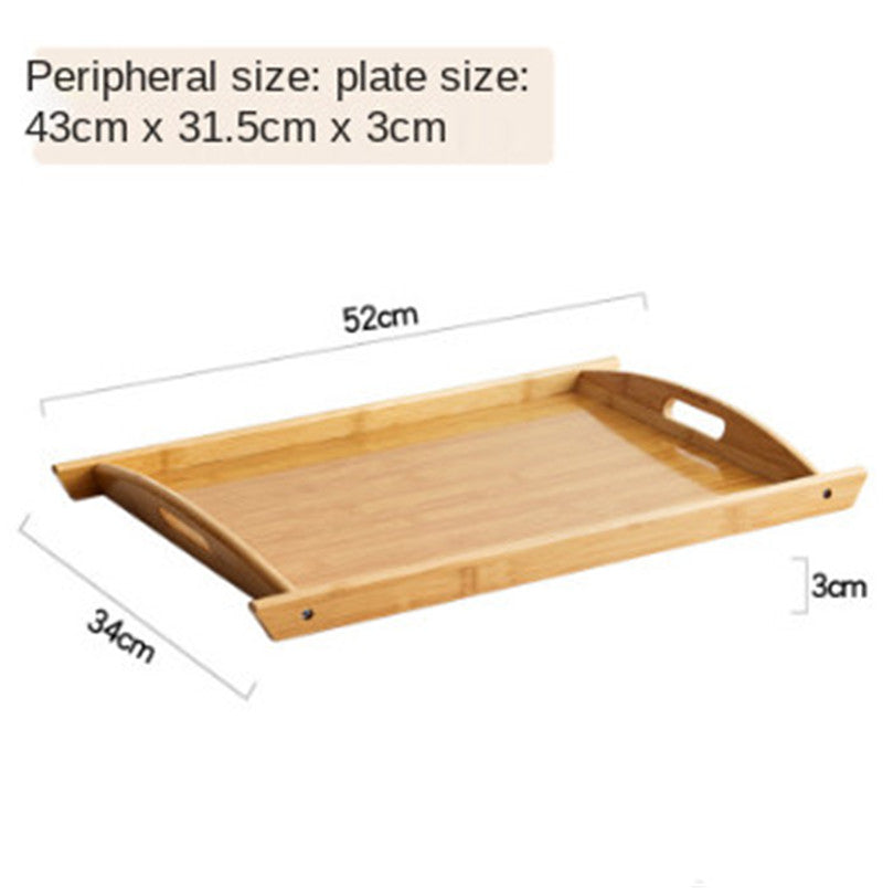 Rectangular Bamboo Tray Dim Sum Snack Bread Wooden Tray Tea Tray