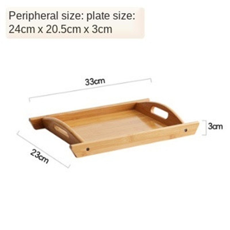 Rectangular Bamboo Tray Dim Sum Snack Bread Wooden Tray Tea Tray
