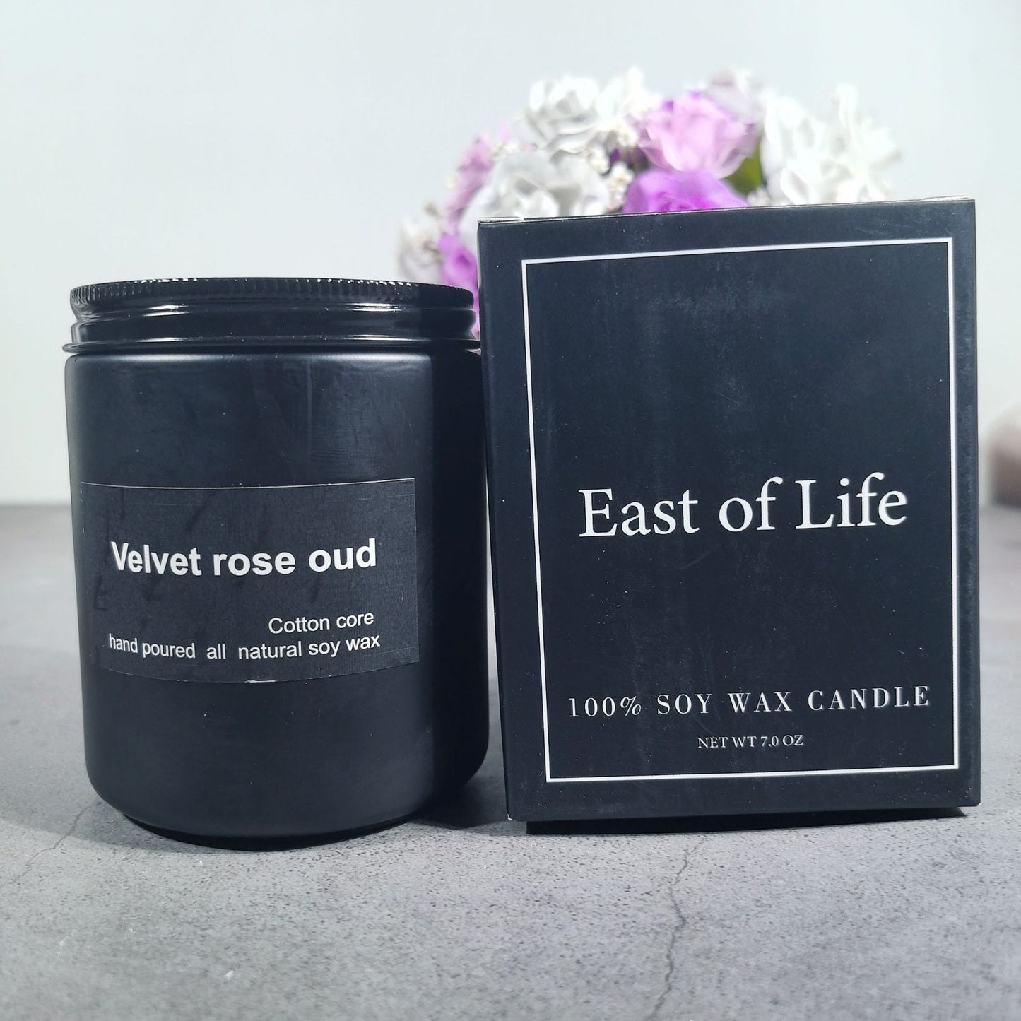 Handmade Smokeless Soy Wax Frosted Candle