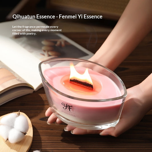 American-style WW Fireplace Boat-shaped Soy Scented Candle