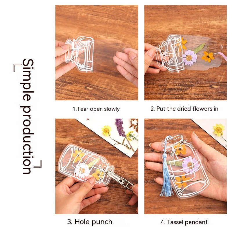 Handmade Dried Flower Bookmark Diy Material Sticker