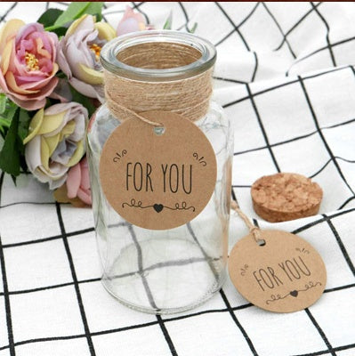 Kraft paper round label
