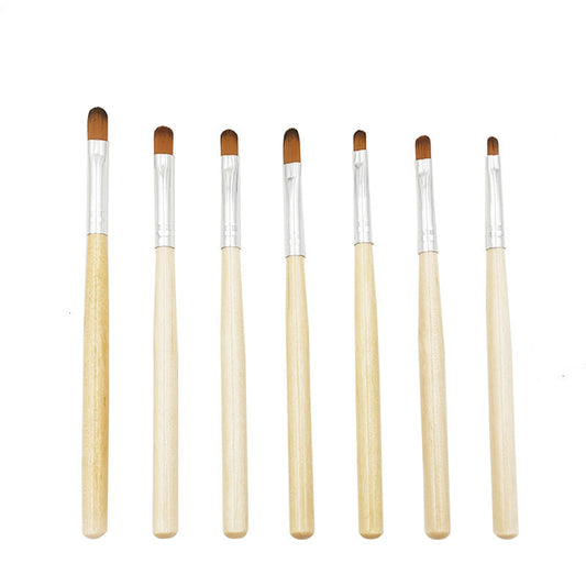 Round Head Phototherapy Pen 7 Set Pen Nail Line Pen Wooden Pole Phototherapy Pen