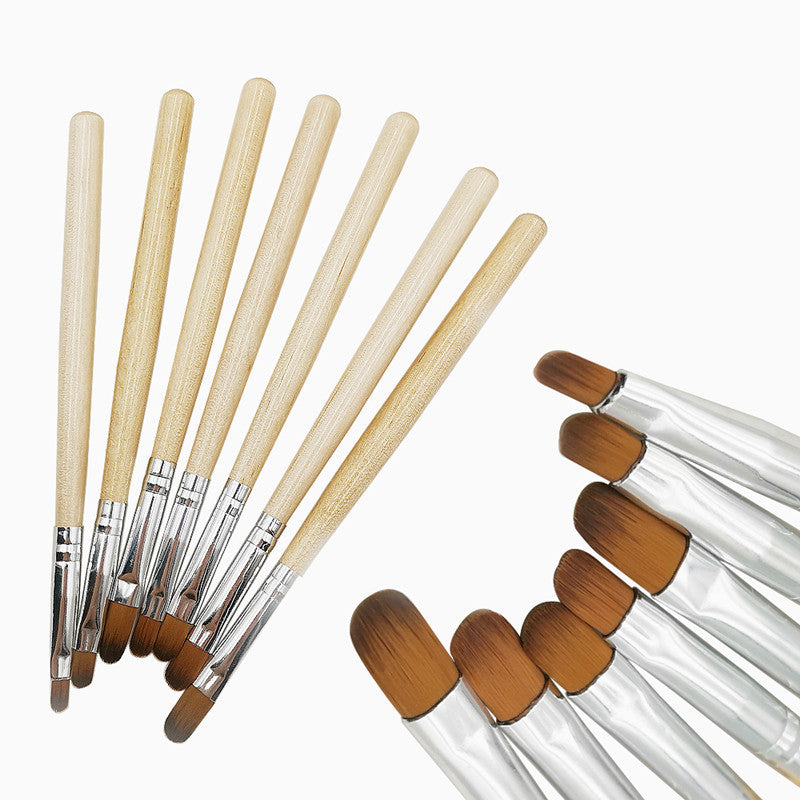 Round Head Phototherapy Pen 7 Set Pen Nail Line Pen Wooden Pole Phototherapy Pen