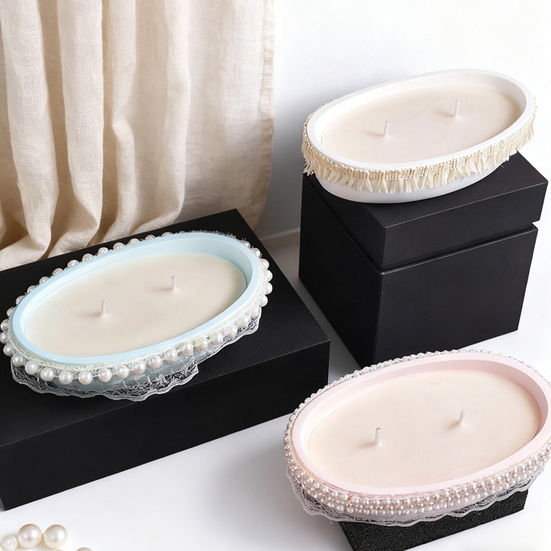 Retro Instagram-style Oval Soy Wax Scented Candle