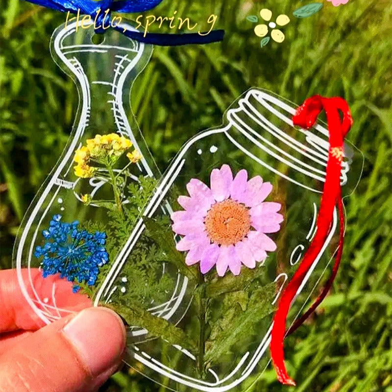 Handmade Dried Flower Bookmark Diy Material Sticker