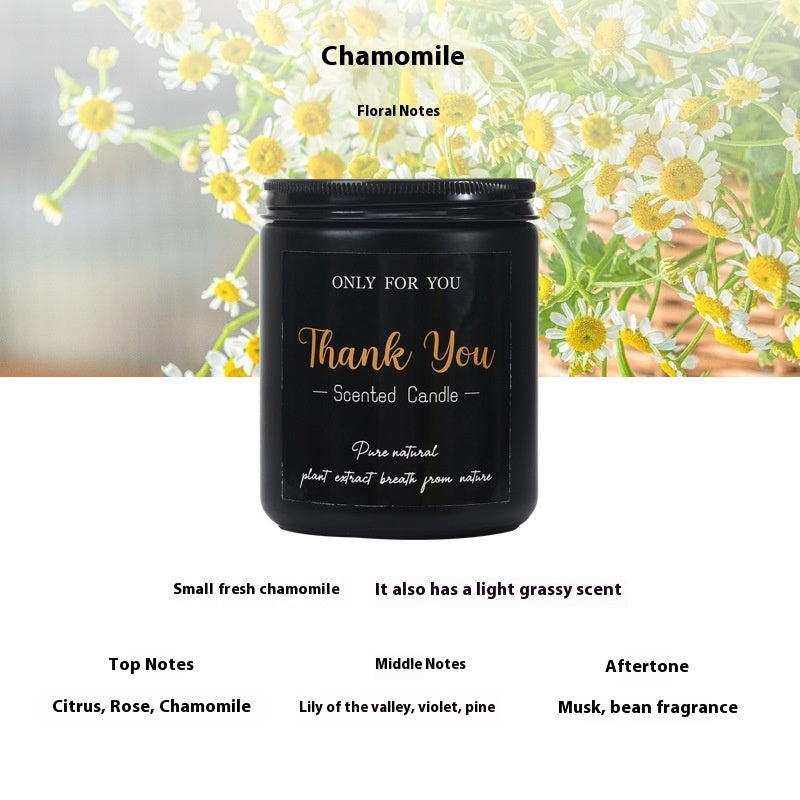 Aromatherapy Candle Black Glass Soy Wax