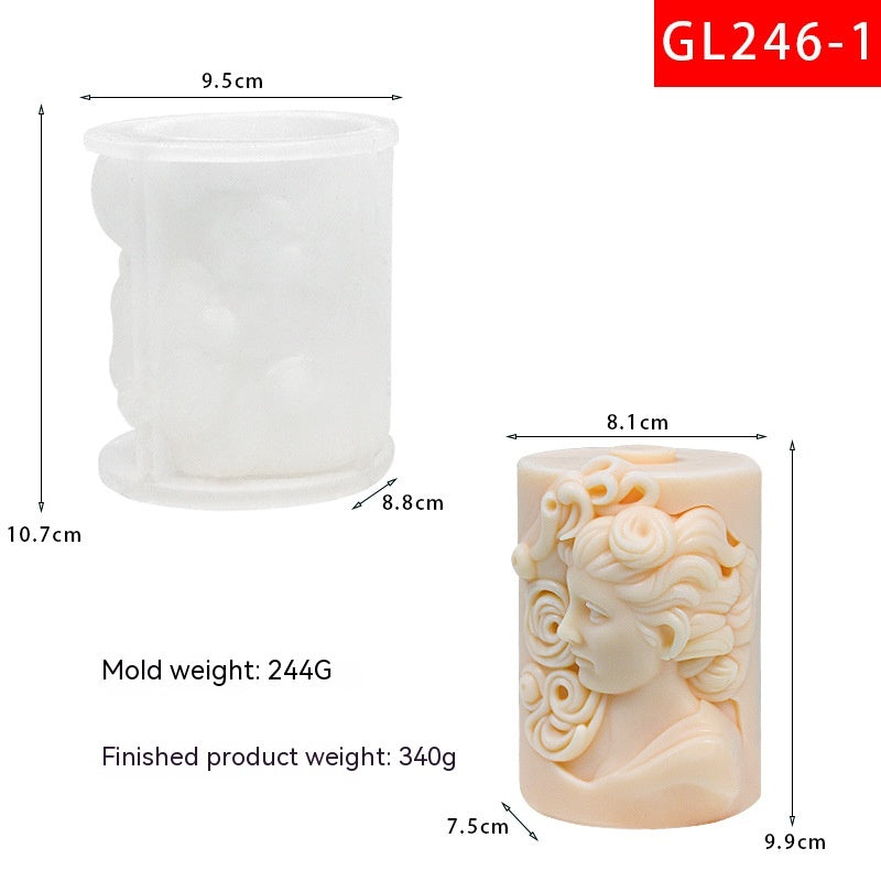 Portrait Soy Wax Aromatherapy Candle Silicone Mold