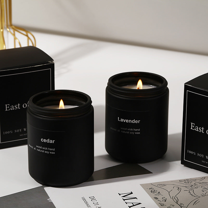 Handmade Smokeless Soy Wax Frosted Candle