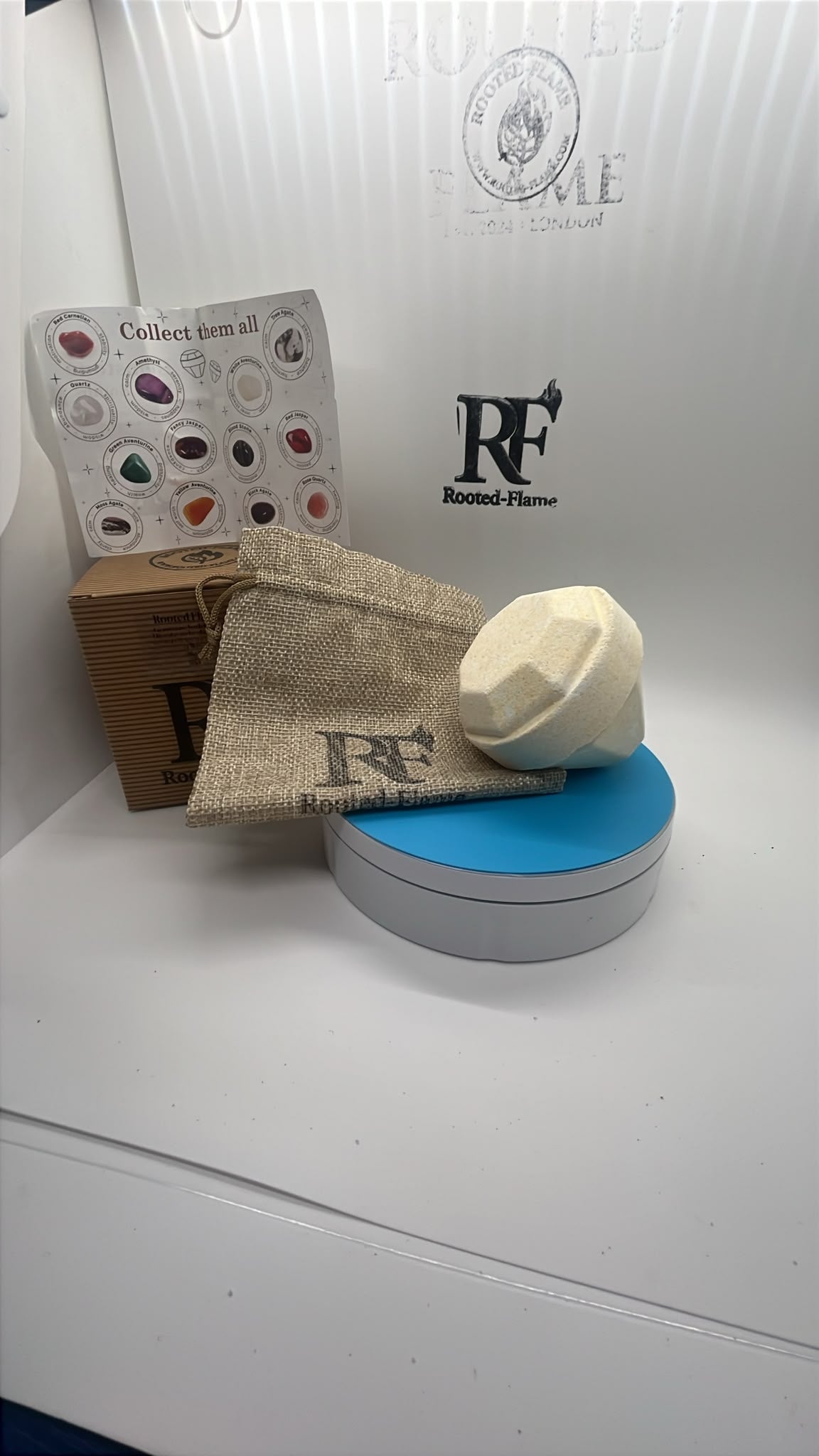 Gemstone Bath Bomb | Mistress Fragrance | Real Crystal Inside