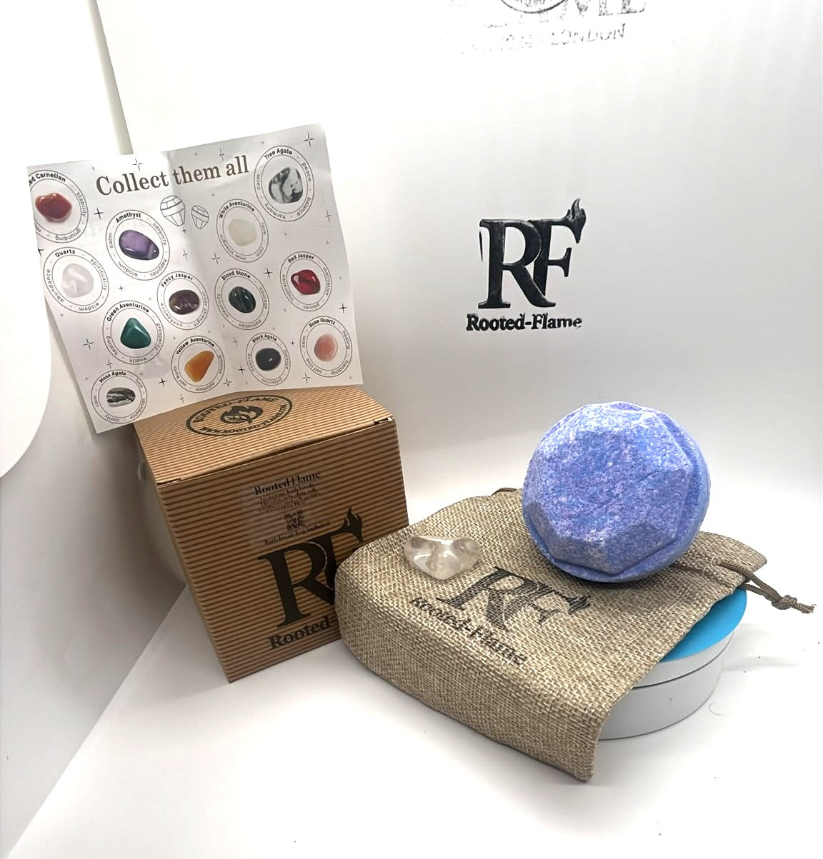 Gemstone Bath Bomb | Raspberry & Pomegranate | Real Crystal Inside