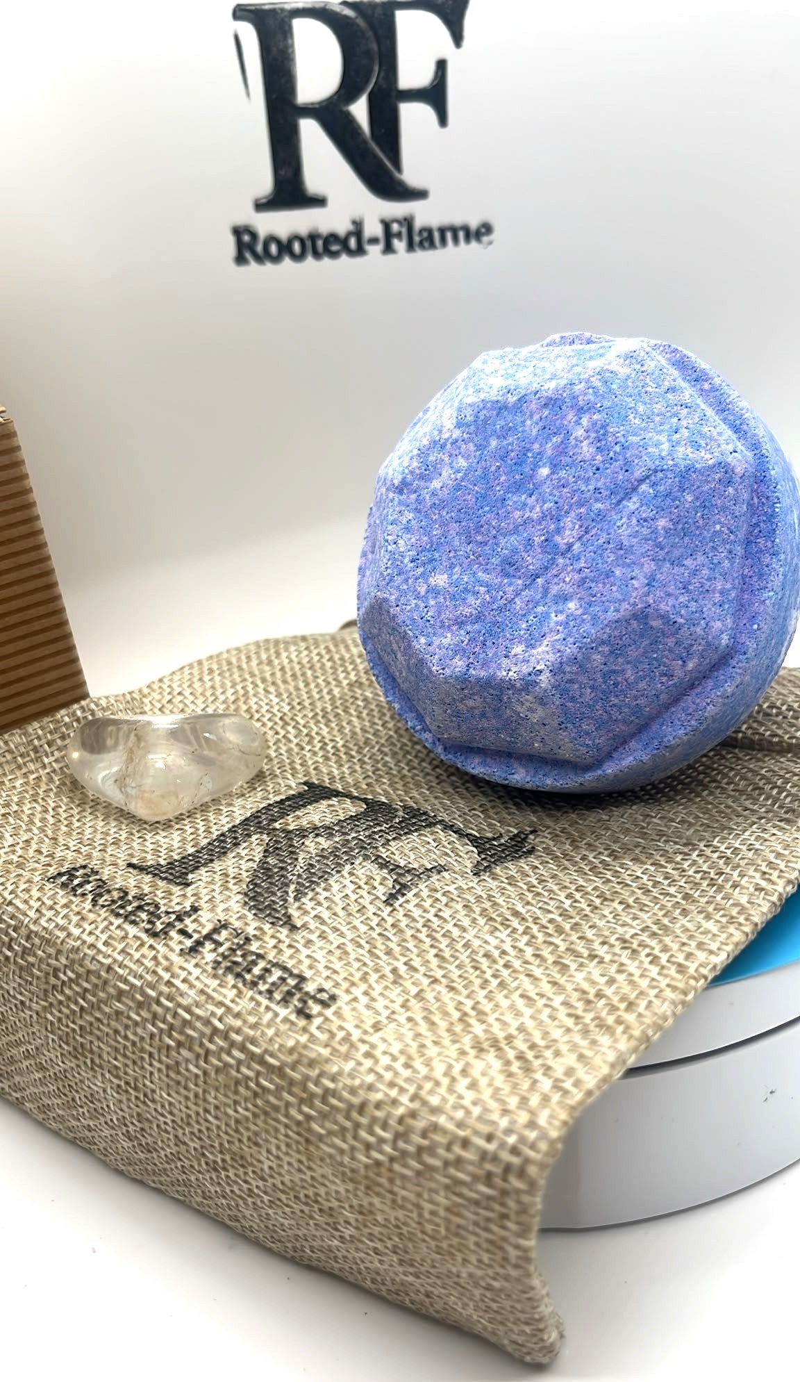 Gemstone Bath Bomb | Raspberry & Pomegranate | Real Crystal Inside