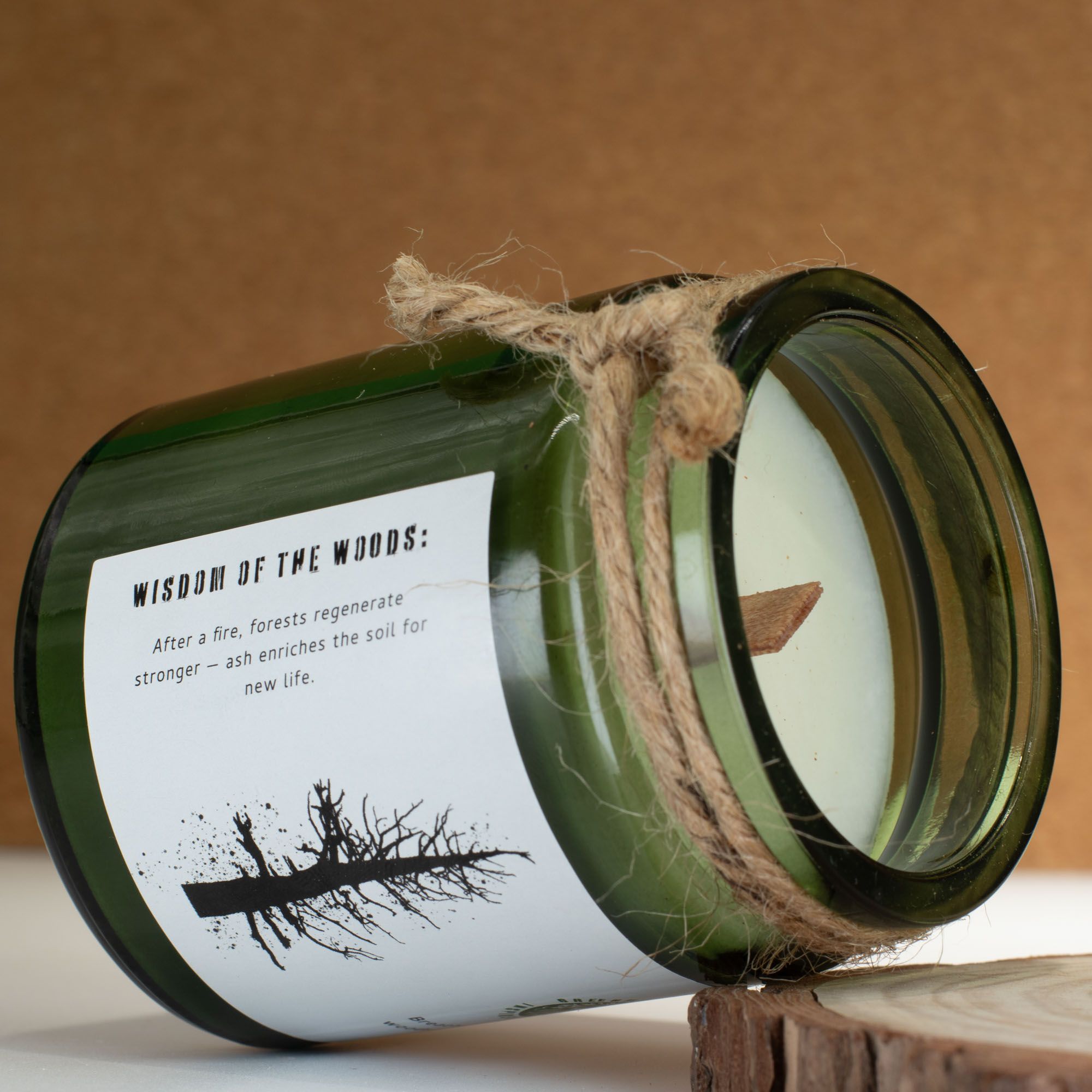 Greenman Woodwick Soy Candle - Ash & Woodsmoke