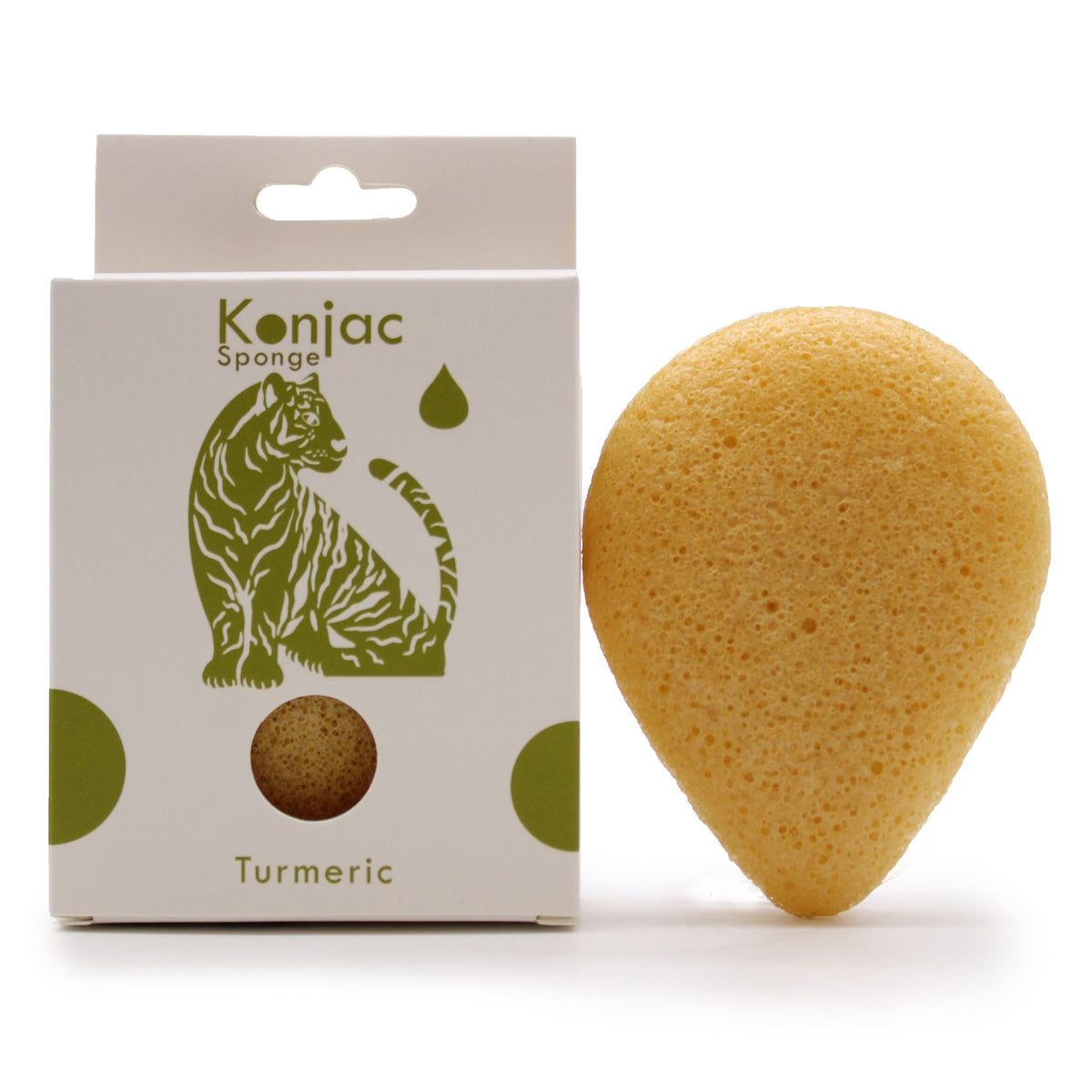 Turmeric Teardrop Konjac Facial Cleansing Sponge