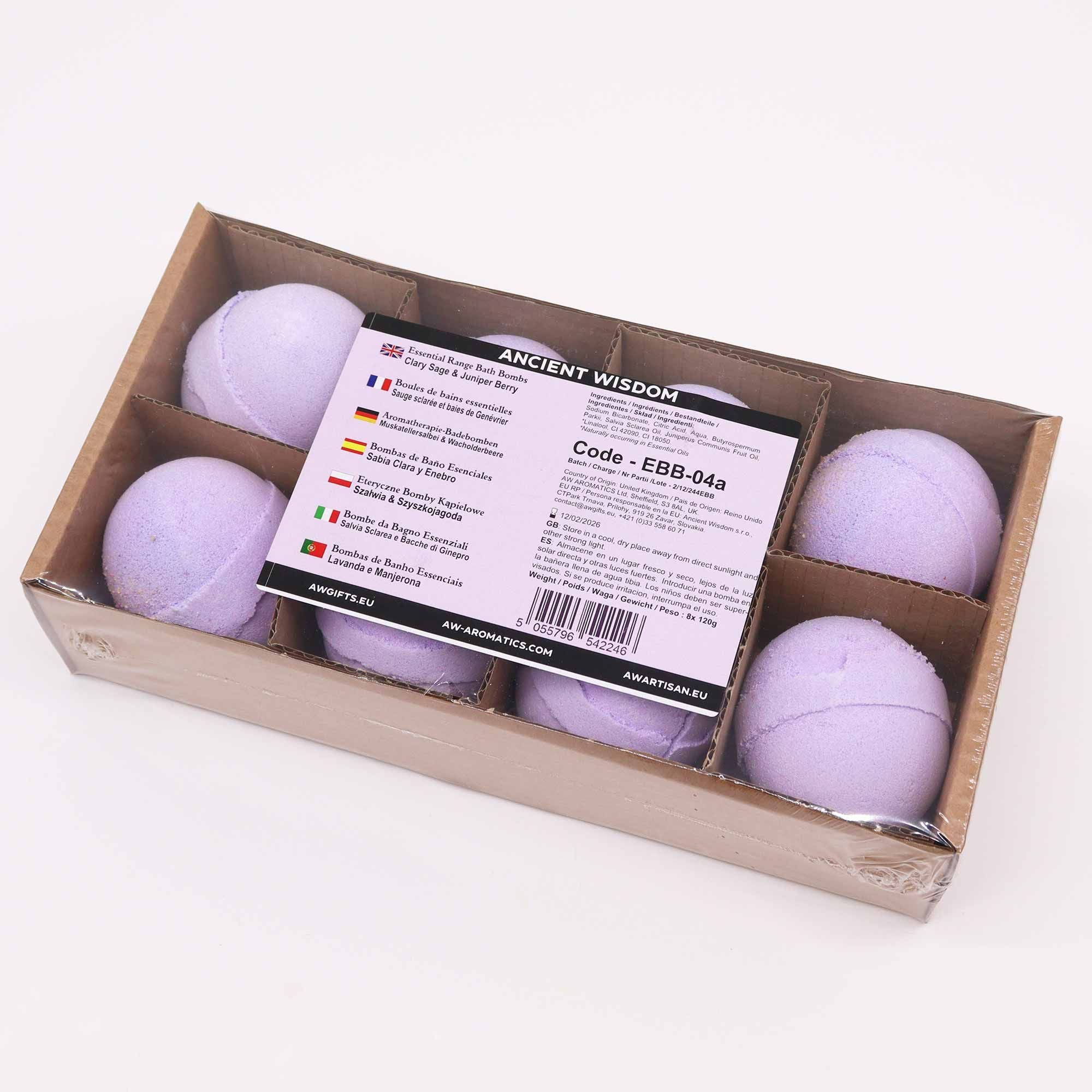 Essential Oil Bath Bomb - Clary Sage & Juniper