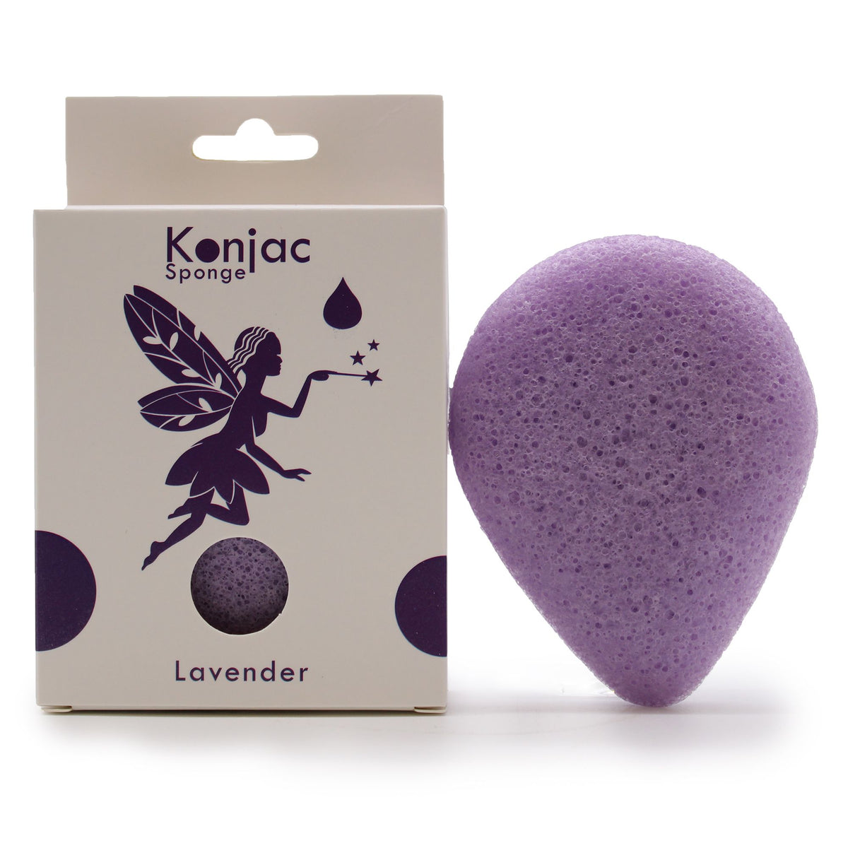 Lavender Teardrop Konjac Facial Cleansing Sponge