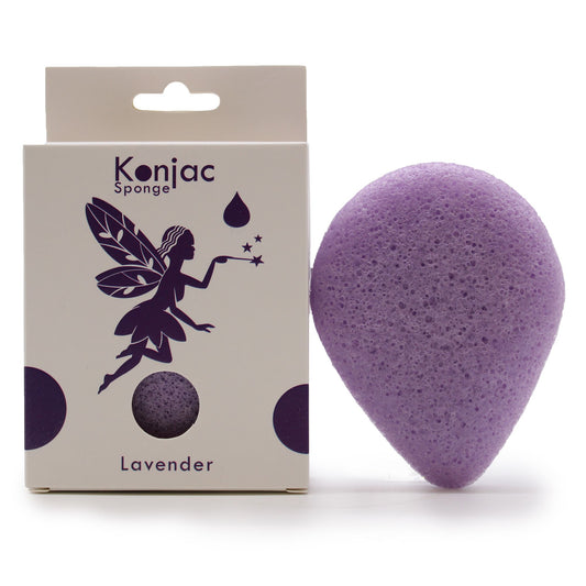 Lavender Teardrop Konjac Facial Cleansing Sponge
