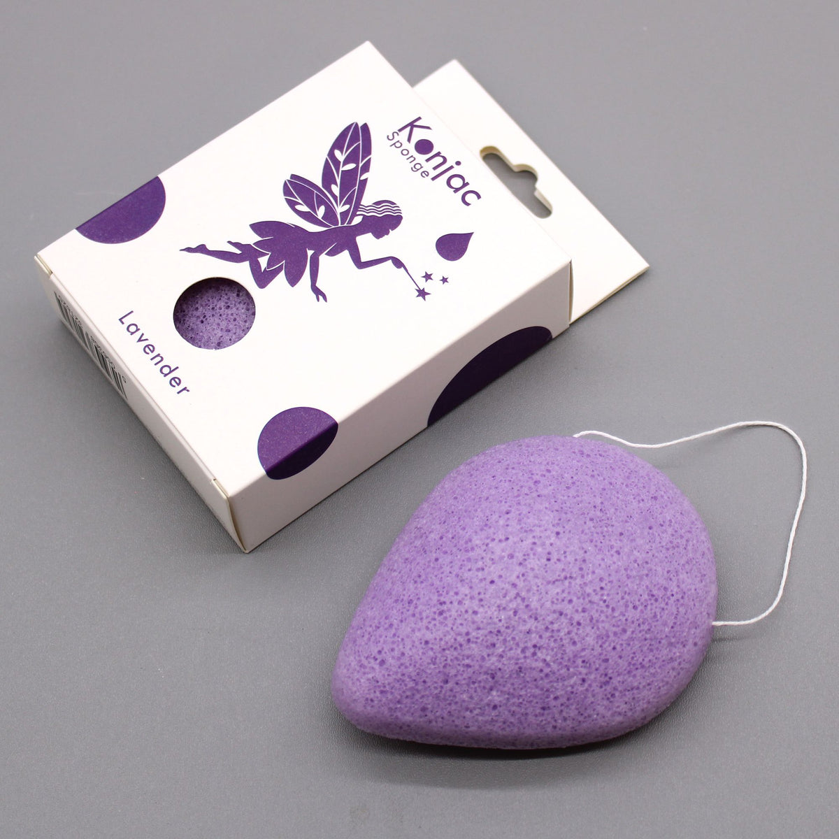 Lavender Teardrop Konjac Facial Cleansing Sponge