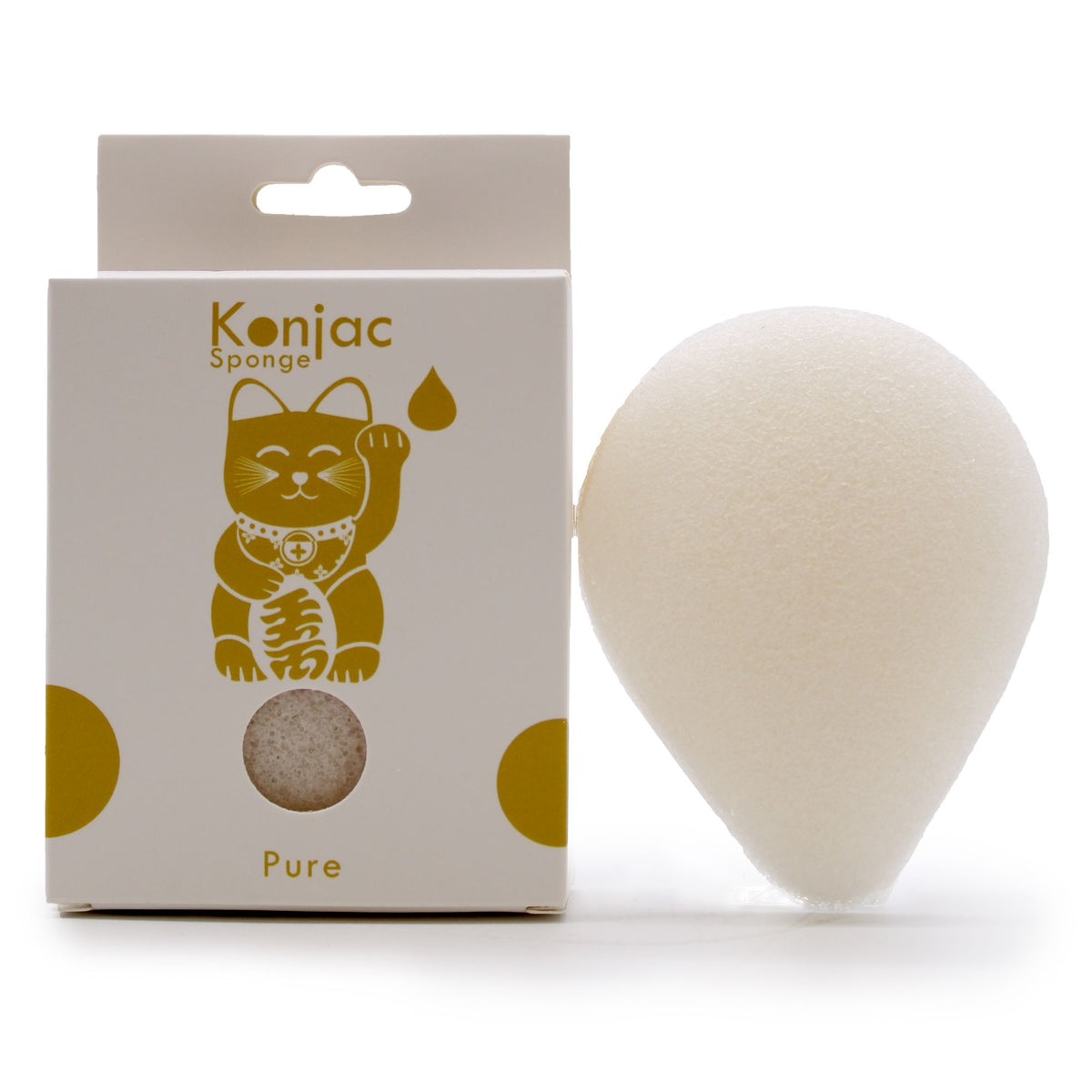 Natural Teardrop Konjac Facial Cleansing Sponge