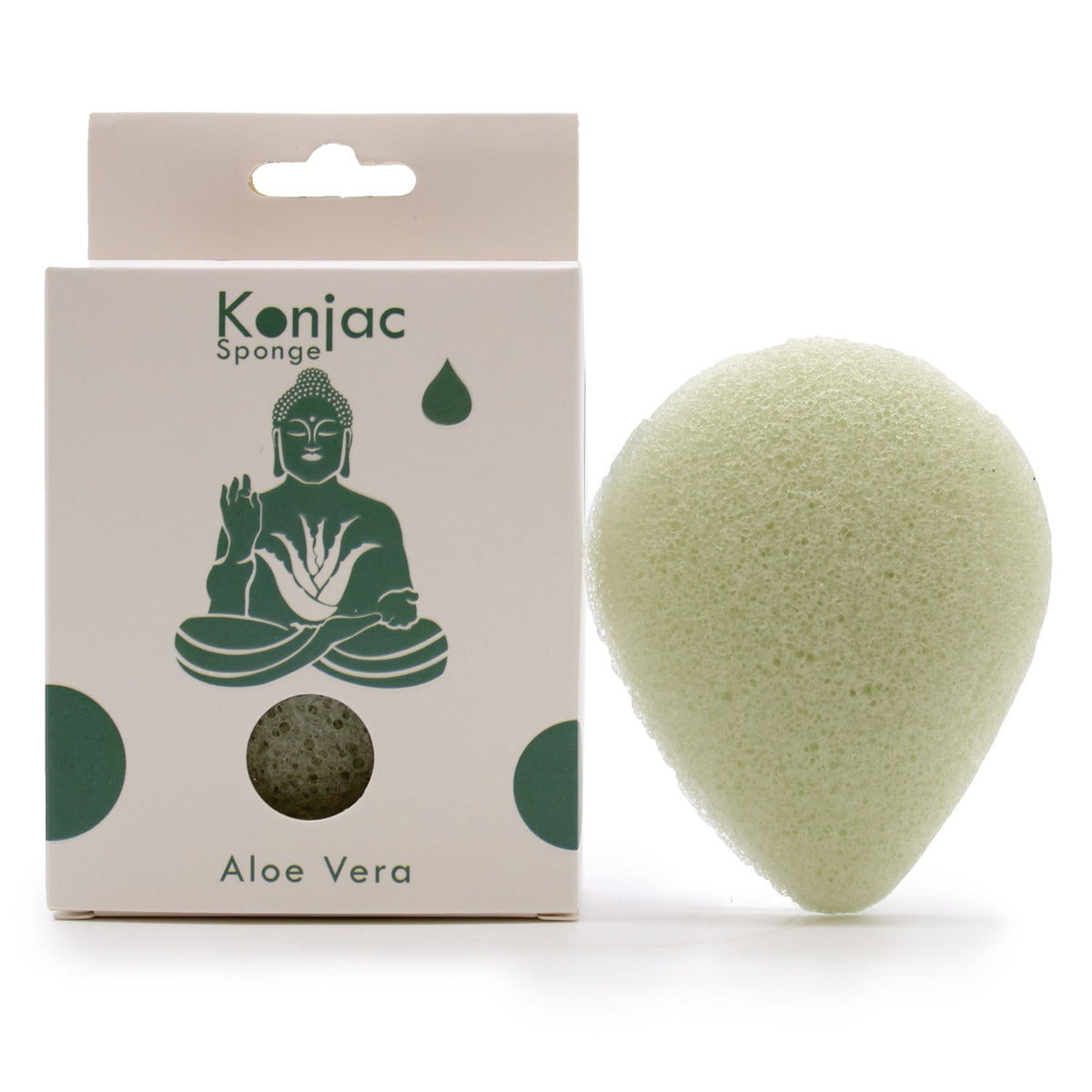 Aloe Vera Teardrop Konjac Facial Cleansing Sponge