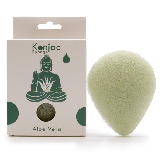 Aloe Vera Teardrop Konjac Facial Cleansing Sponge