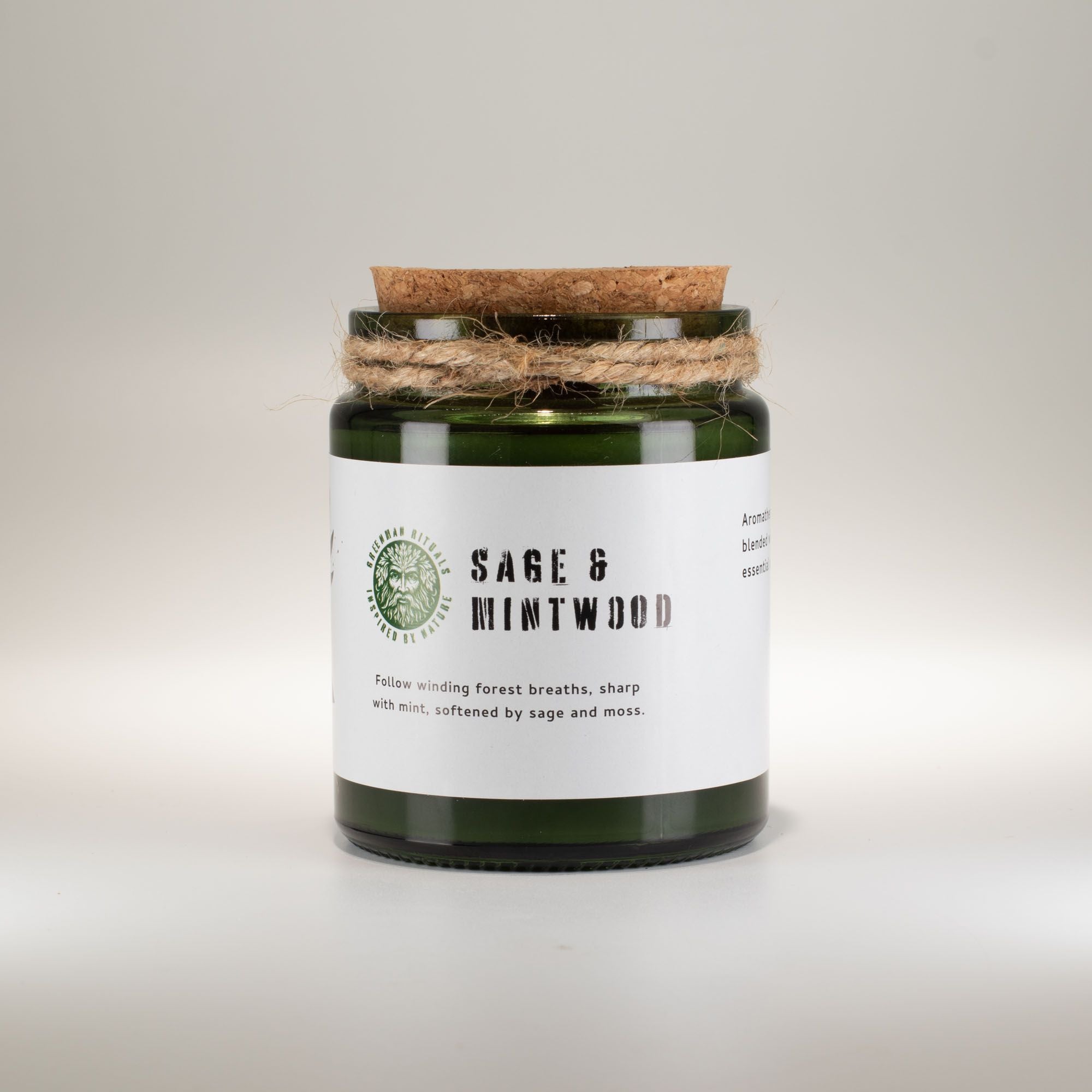 Greenman Woodwick Soy Candle - Sage & Mintwood