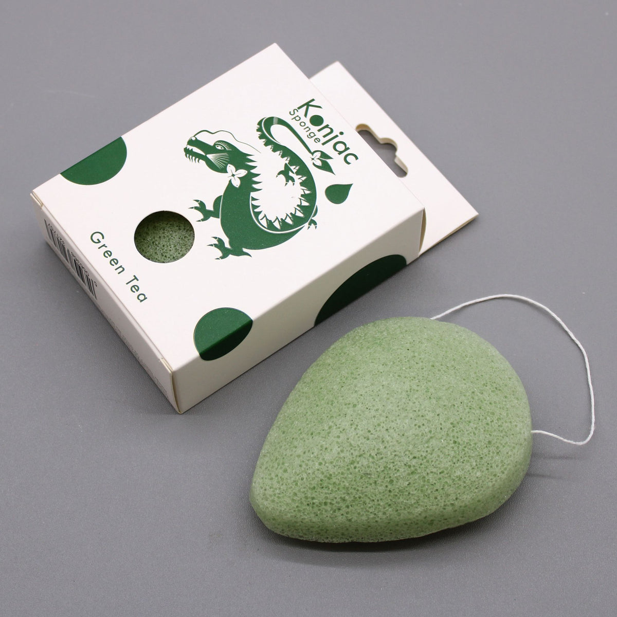 Green Tea Teardrop Konjac Facial Cleansing Sponge