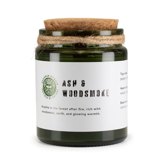 Greenman Woodwick Soy Candle - Ash & Woodsmoke