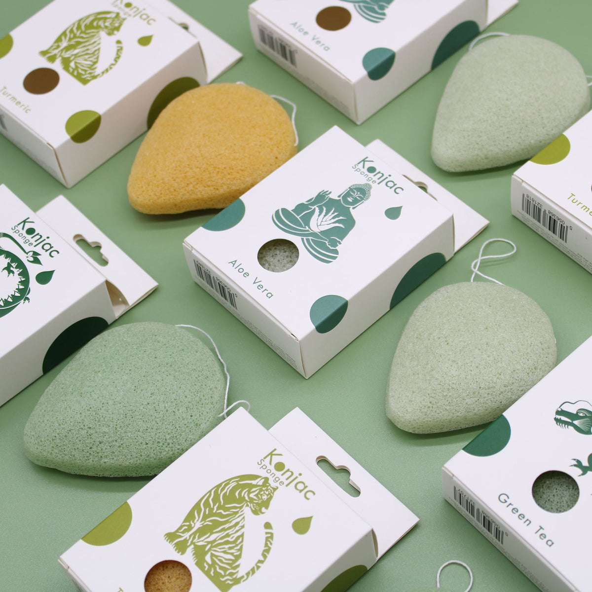 Aloe Vera Teardrop Konjac Facial Cleansing Sponge