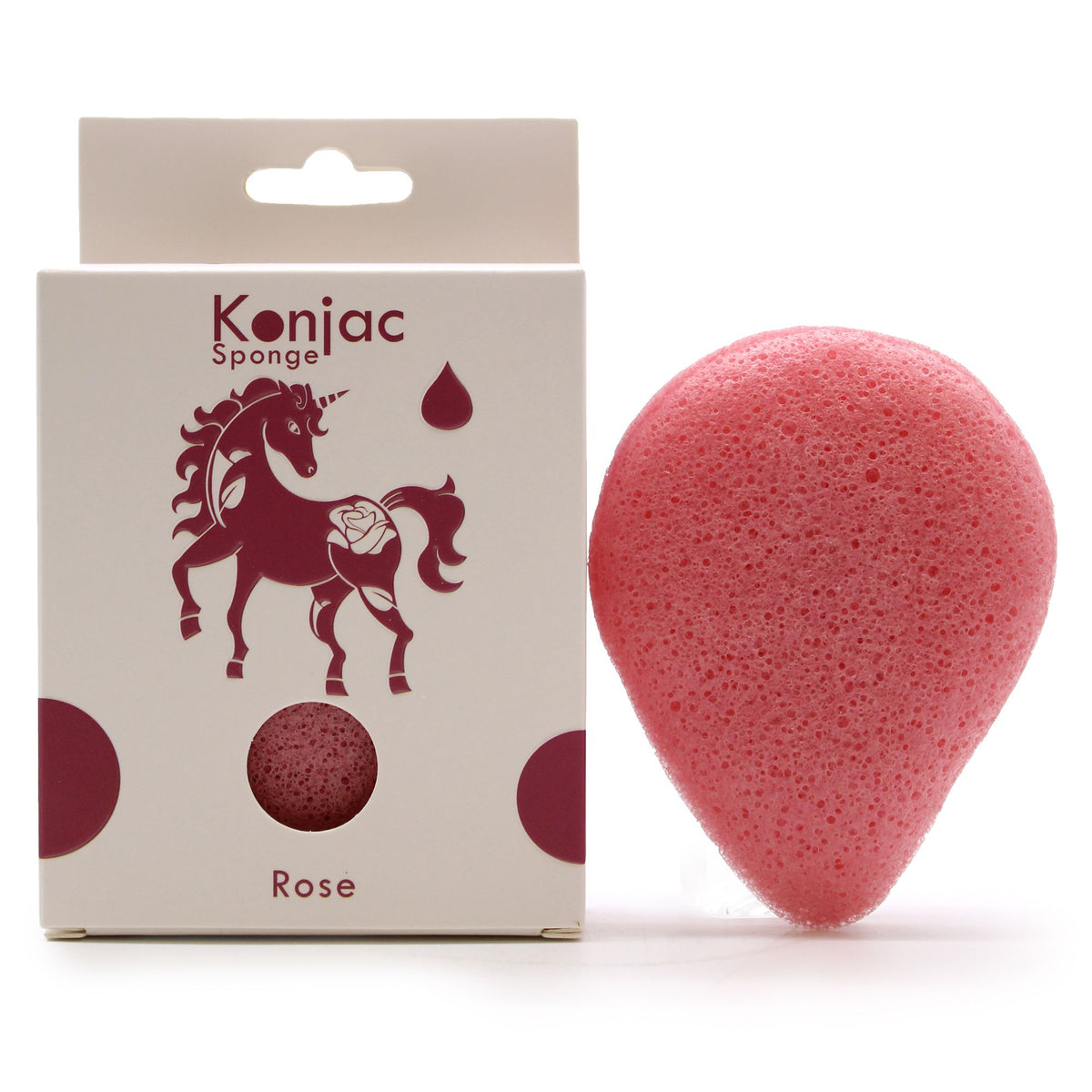 Rose Teardrop Konjac Facial Cleansing Sponge