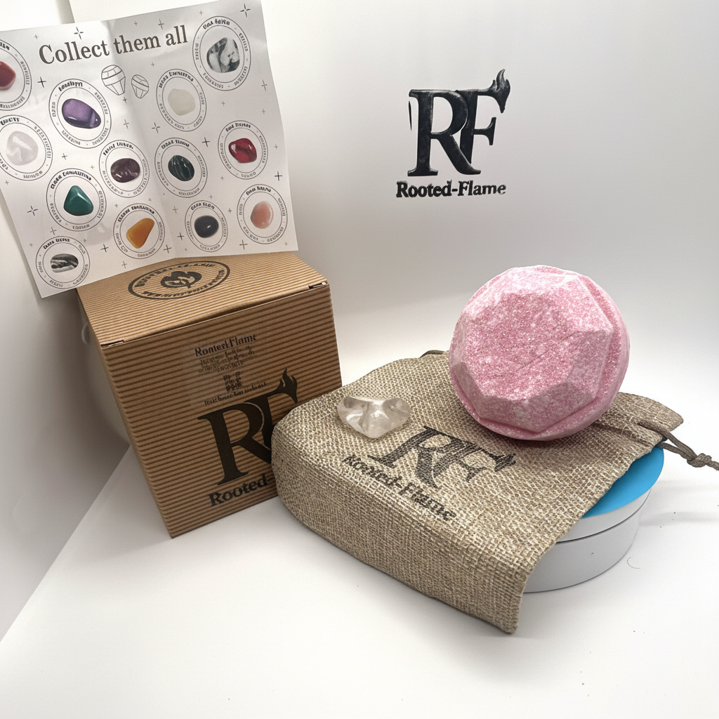 Gemstone Bath Bomb | Very Berry | Real Crystal Inside