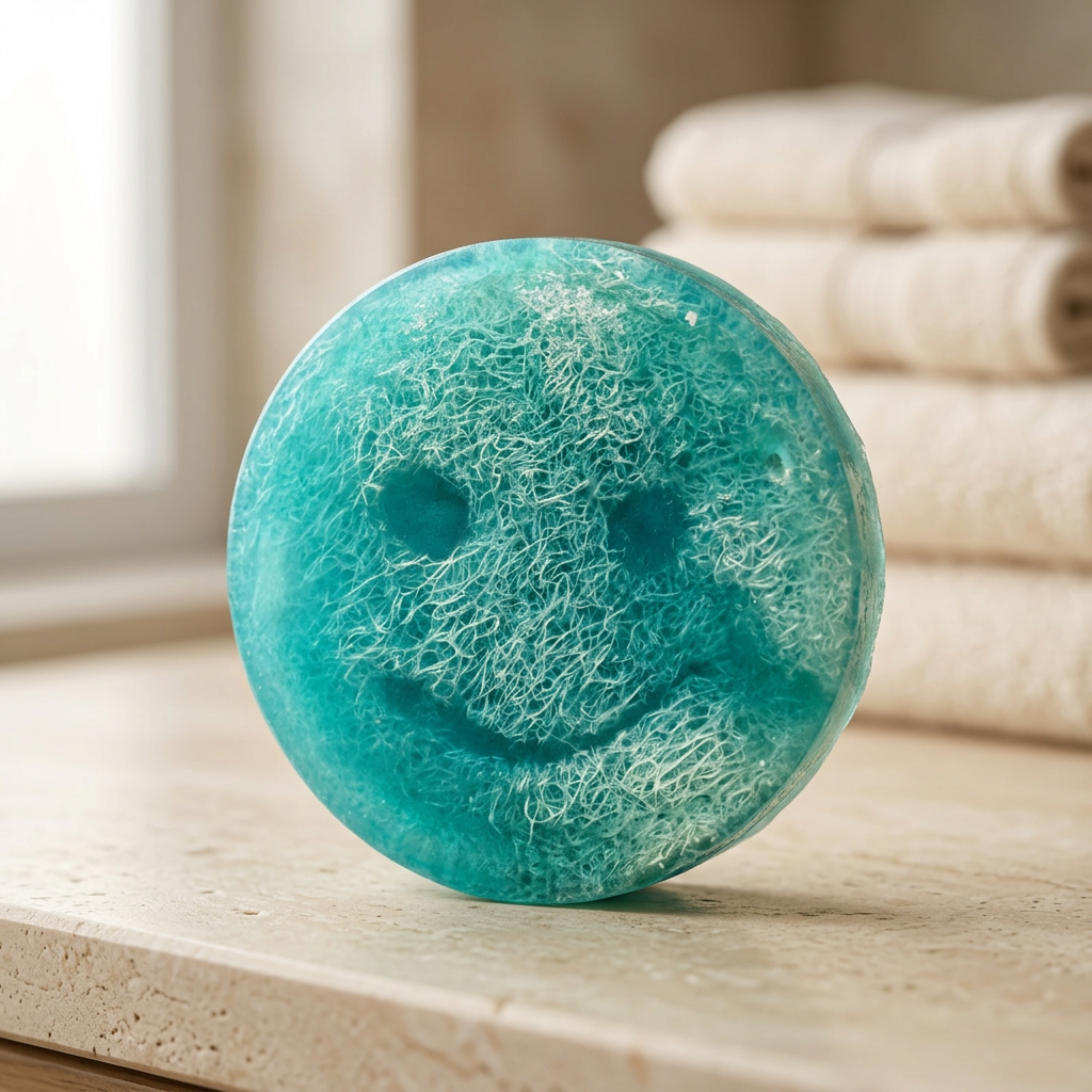 Raspberry and Pomegranate turquoise scrub soap