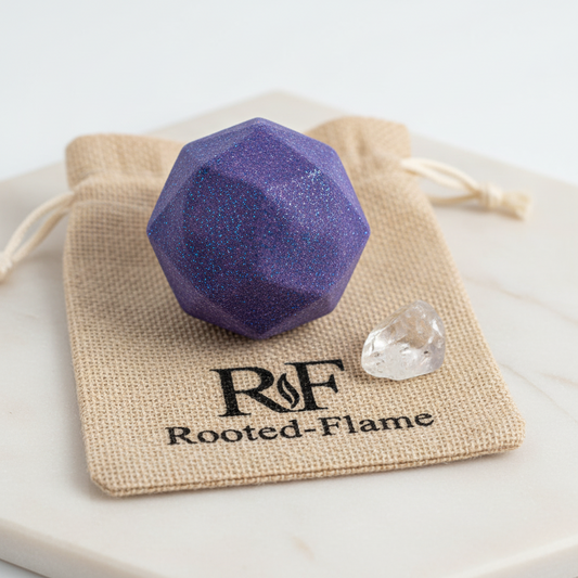 Gemstone Bath Bomb | Raspberry & Pomegranate | Real Crystal Inside